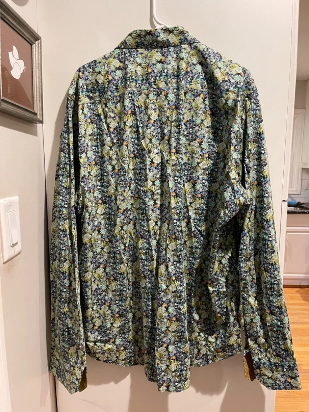 John Lennon Men's 2XL Floral Cotton Psychedelic Long Sleeve Button Down Shirt - Picture 3 of 12